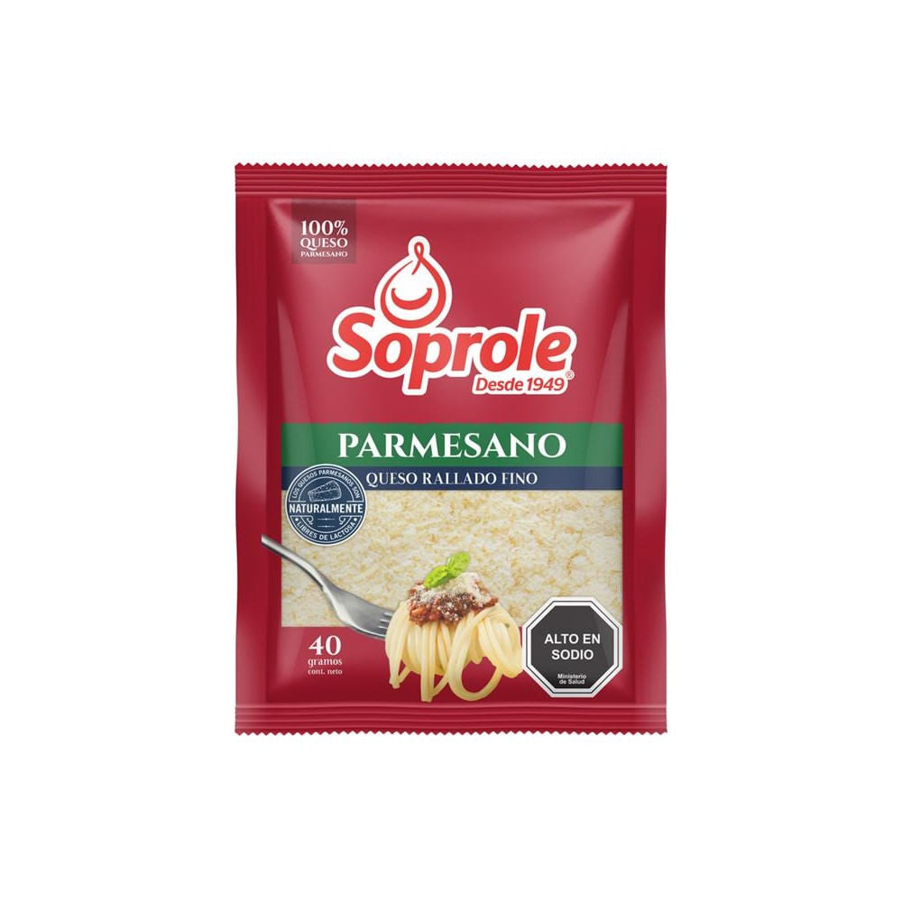 queso rallado 40g soprole