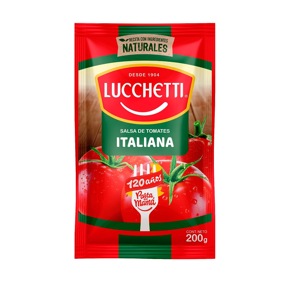 salsa de tomate lucchetti 200g