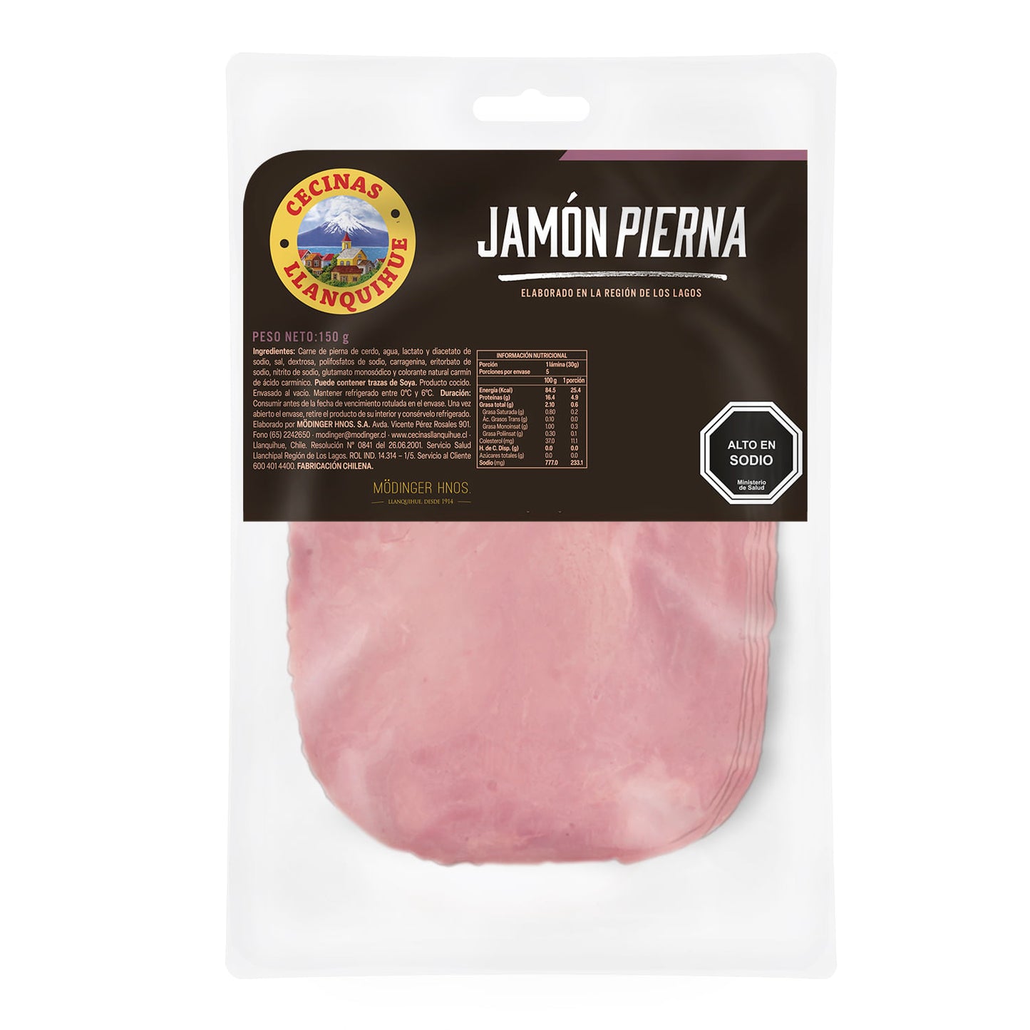 jamon pierna llanquihue 150g