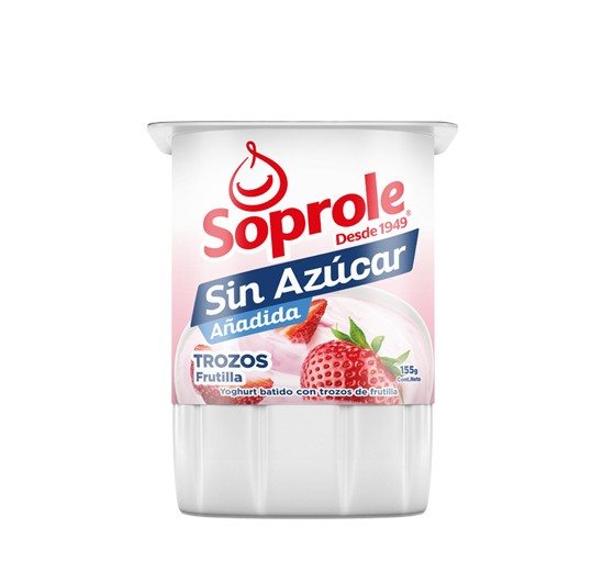 yogur frutilla sin azucar trozo de futa