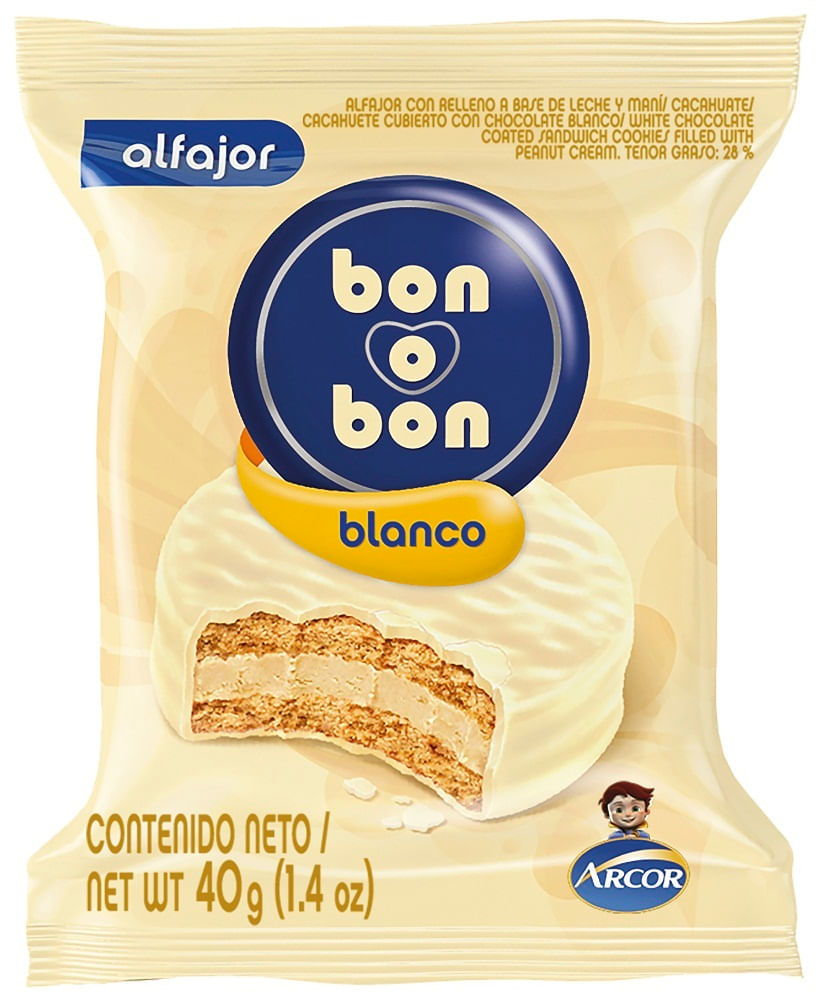 bon o bon alfajor blanco