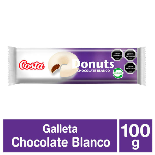 donuts chocolate blanco costa 100g