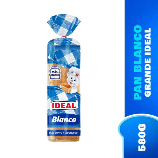 pan molde blanco ideal 580g