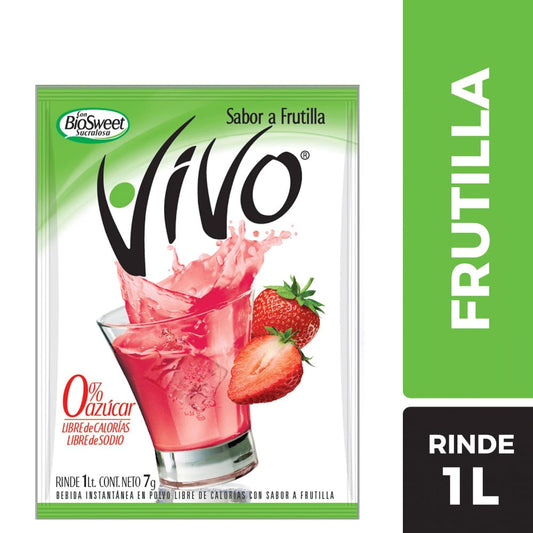 VIVO FRUTILLA JUGO EN POLVO