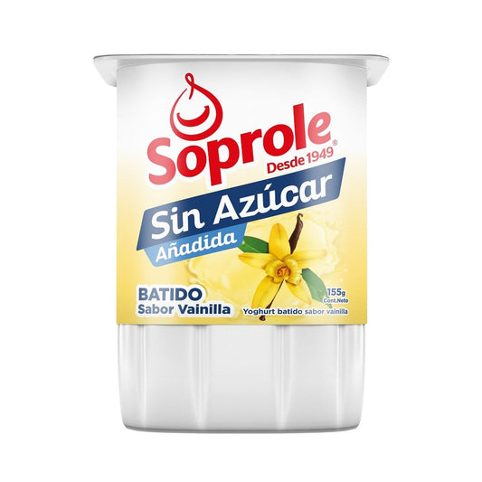 yogurt sin azucar vainilla soprole 155g