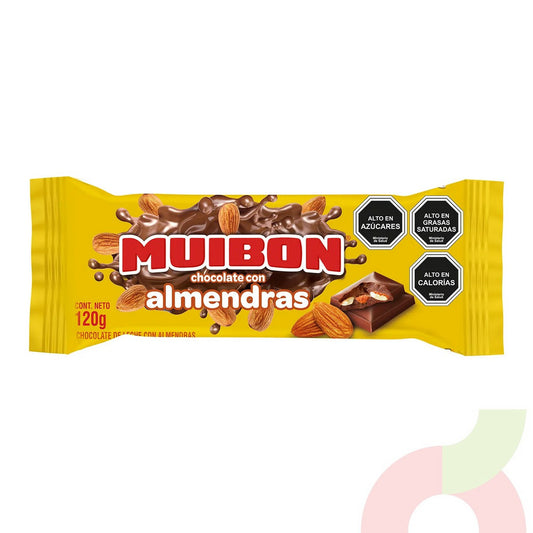 muibon chocolate con almendras 120g