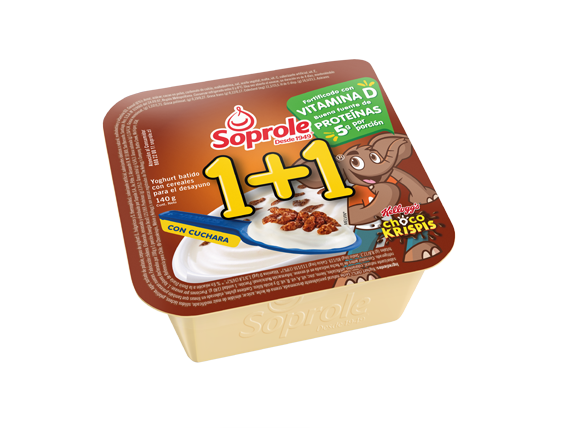 1+1 CHOCO KRISPIS SOPROLE CON CUCHARA