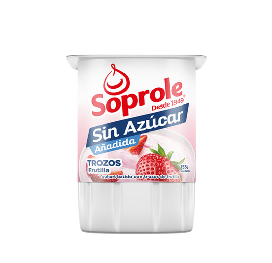 yogur frutilla sin azucar trozo de futa