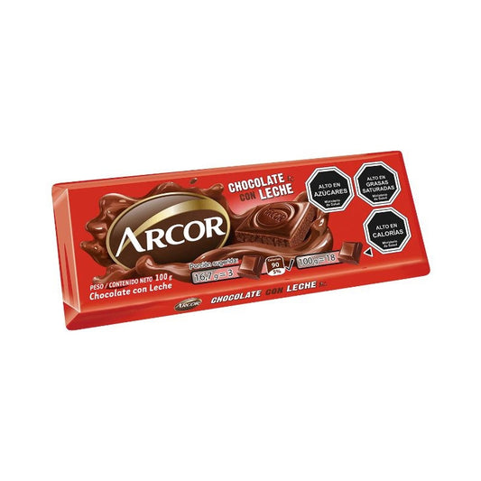 ARCOR CHOCOLATE DE LECHE 100G