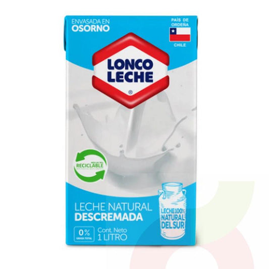 leche descremada blanca lonco leche