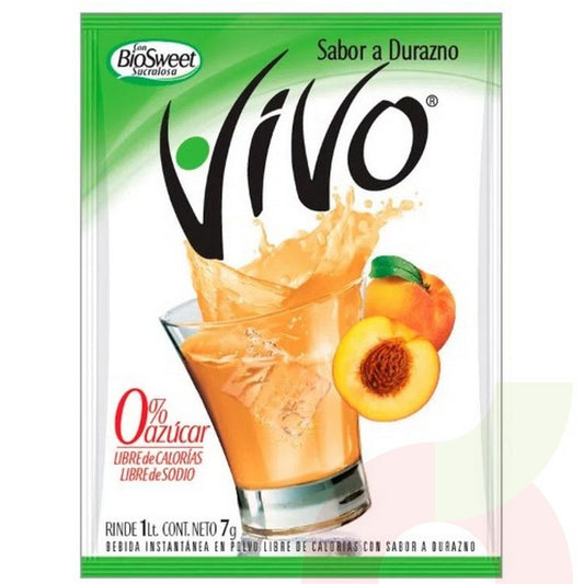 VIVO DURAZNO JUGO EN POLVO