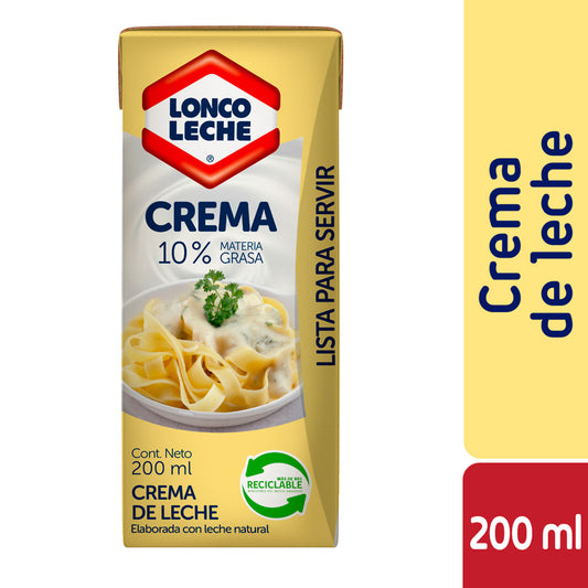 crema de leche lonco leche 200ml
