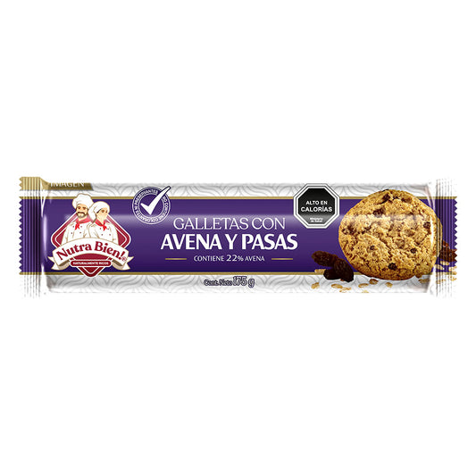 galleta con avena y pasas 175g