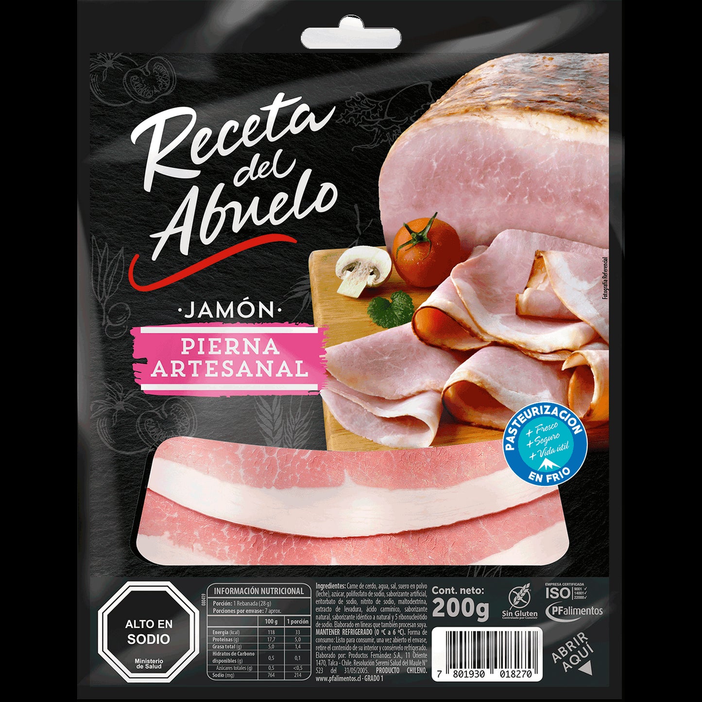 jamon de pierna artesanal 200g