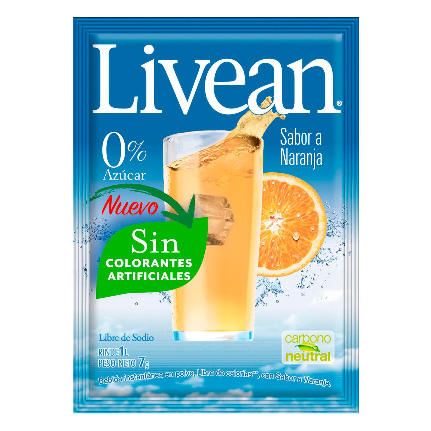 JUGO EN POLVO LIVEAN NARANJA
