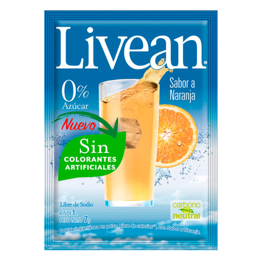 JUGO EN POLVO LIVEAN NARANJA