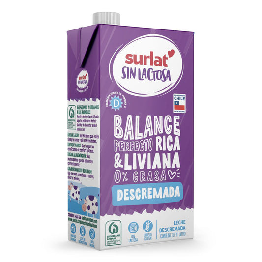 leche surlat sin lactosa descremada 1l