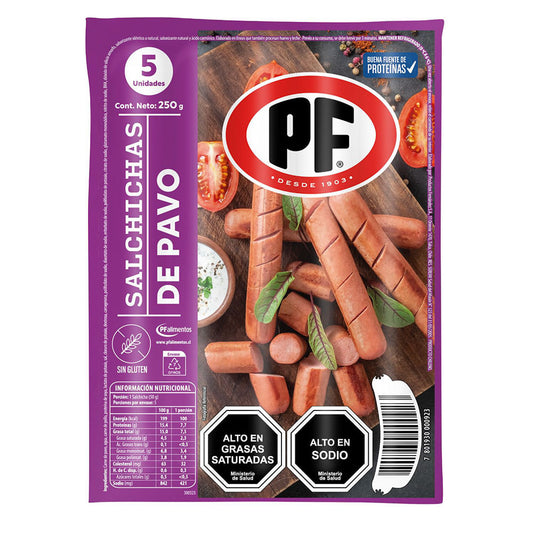 salchichas de pavo pf