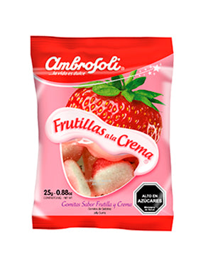 gomitas frutillas a la crema