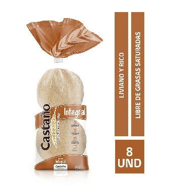pan pita integral castaño 380g