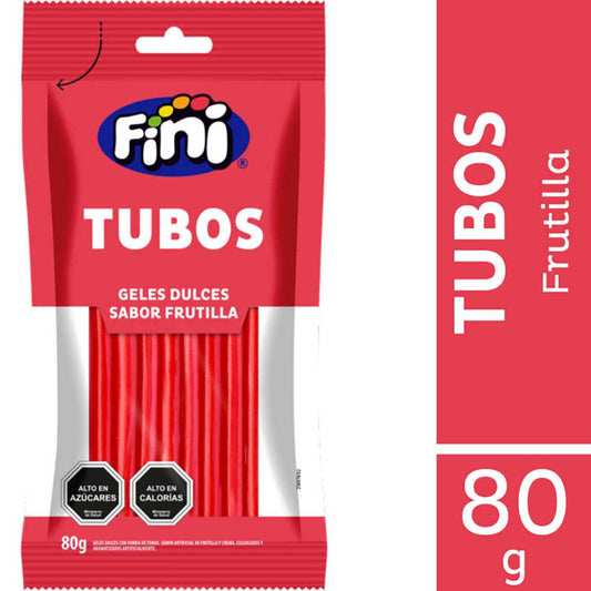 gomita tubos mini dulces frutilla